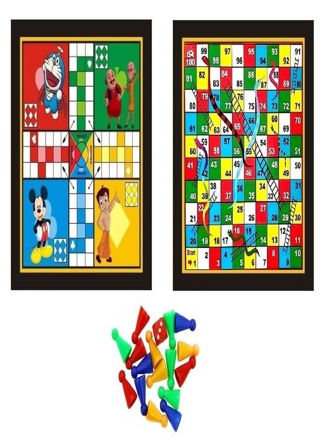 STRIVE FIT 2-in-1 Classic Board Game - Snakes & Ladders & Ludo Set for Kids & Family | Durable & Portable Travel Game | Fun Educational Toy for Boys & Girls | Strategy Game for Ages 5+ (12 Inch)